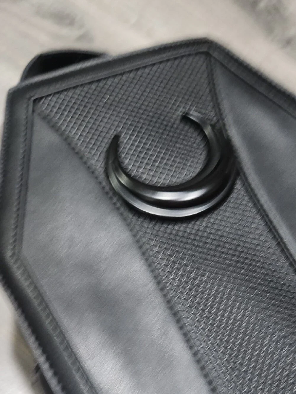 Killstar Black Coffin-Shaped Backpack with Crescent Accent